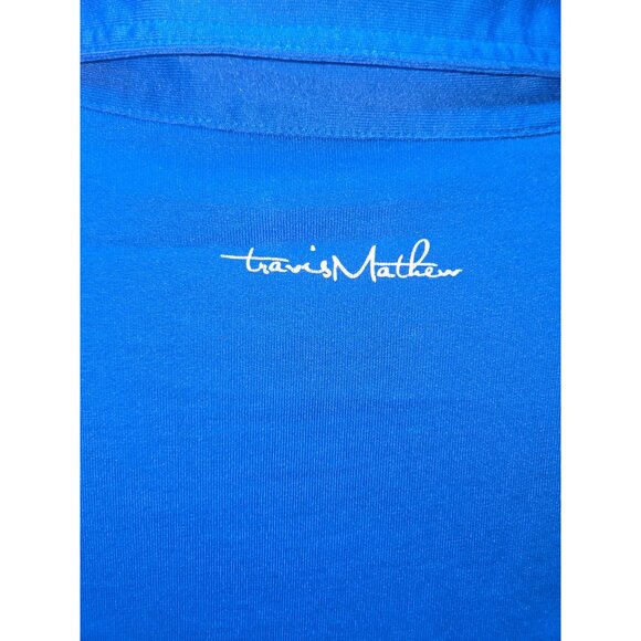 Travis Mathew Mens Pima Cotton Blend Polo XXL Blue Golf Shirt - Picture 7 of 8